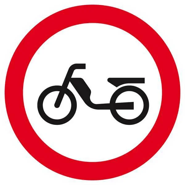 Panneau rigide INTERDIT AUX CYCLOMOTEURS D.80mm TALIAPLAST – 624292