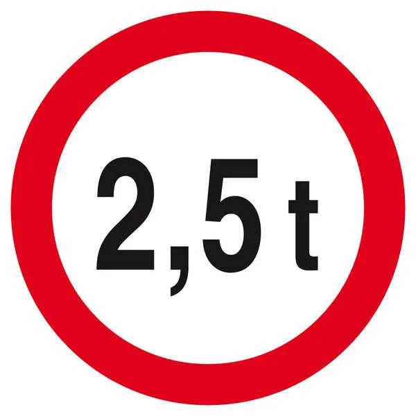 Panneau rigide INTERDIT AUX PLUS DE +2.5 TONNES D.80mm TALIAPLAST – 624282