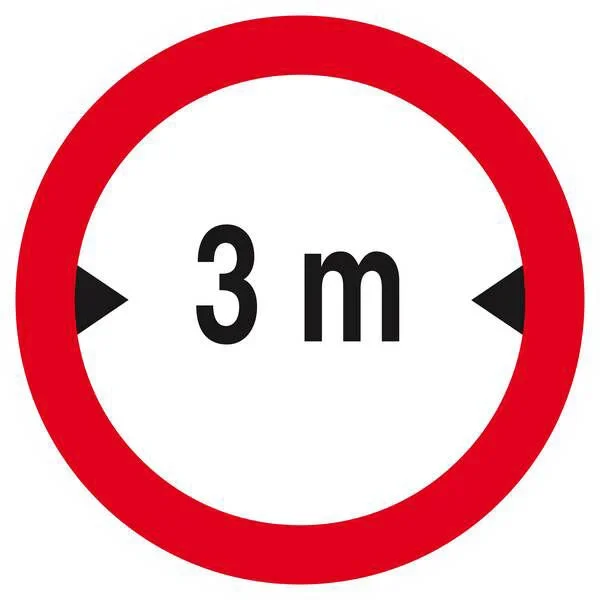 Panneau rigide INTERDIT AUX VEHICULES DE PLUS DE 3.00M DE LARGE D420mm TALIAPLAST – 623280