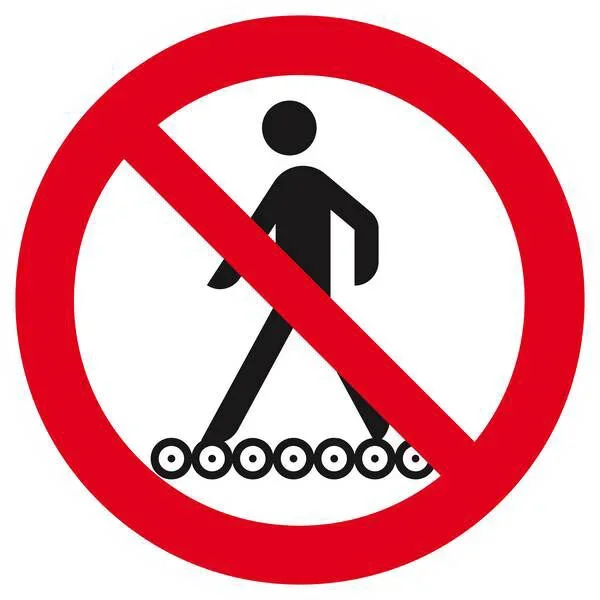 Panneau rigide INTERDIT DE MONTER SUR LE TAPIS ROULANT D.420mm TALIAPLAST – 623334