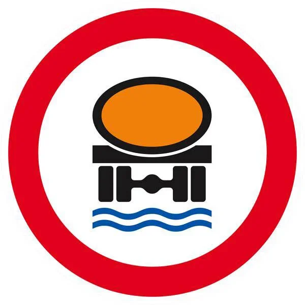 Panneau rigide INTERDIT TRANSPORT PROD. POLLUANTS LES EAUX D.300mm TALIAPLAST – 622286
