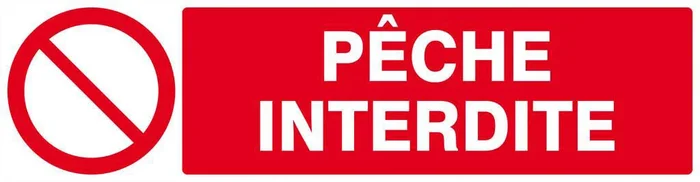 Panneau rigide PECHE INTERDITE 200x52mm TALIAPLAST – 620215