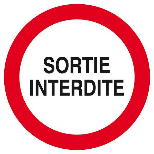 Panneau rigide SORTIE INTERDITE Ø180MM TALIAPLAST – 627246