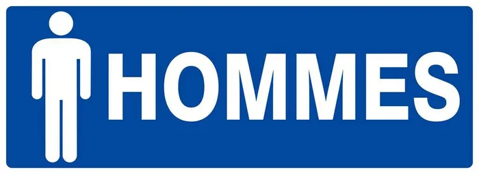 Panneau rigide TOILETTES HOMMES 330X120MM TALIAPLAST – 626648