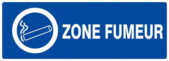 Panneau rigide ZONE FUMEUR 330X120MM TALIAPLAST – 626633