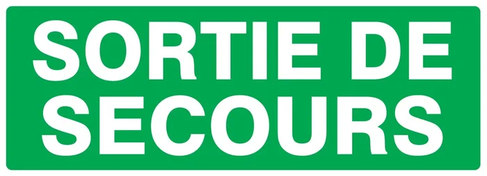PANNEAU SORTIE DE SECOURS 330X120MM TALIAPLAST – 726417