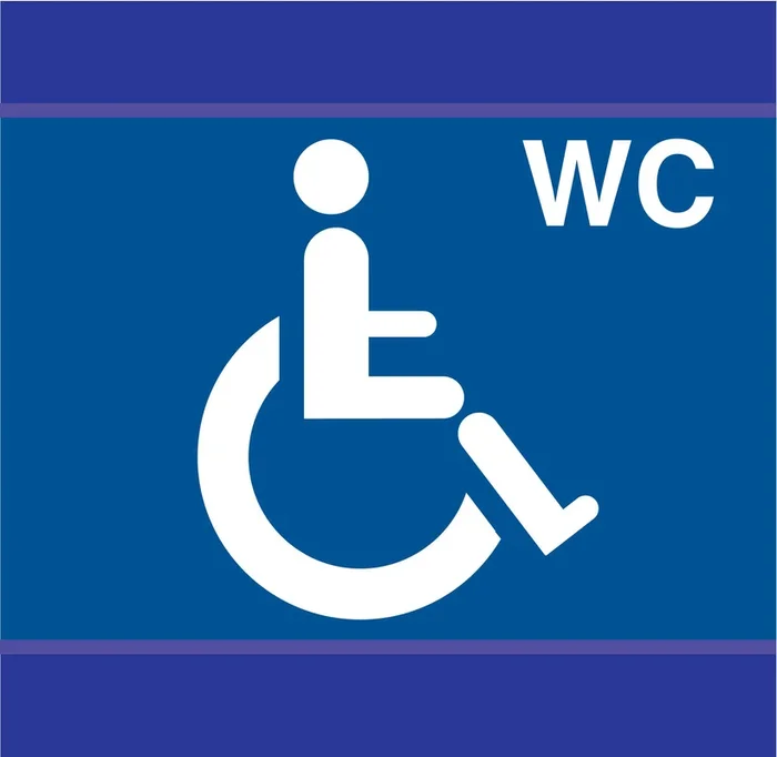 PANNEAU TOILETTES HANDICAPES D-SIGN 100X100MM TALIAPLAST – 637634