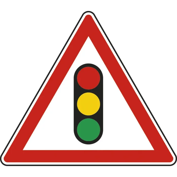 Panneau triangle Annonce Feux Tricolores 1000 Ecolign A17 cl2 – NADIA SIGNALISATION – TRI1000E2A17