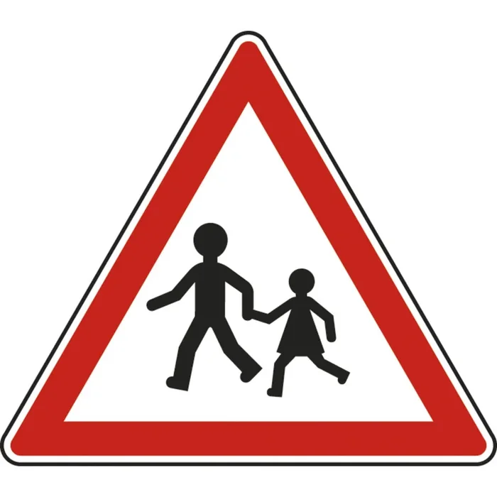 Panneau triangle avertissement enfants 500 Ecolign A13a cl1 – NADIA SIGNALISATION – TRI500E1A13a