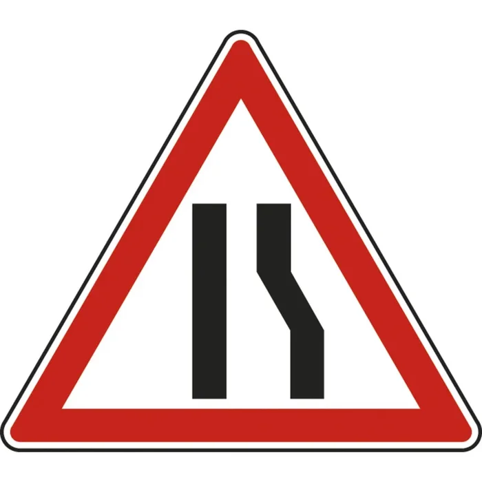 Panneau triangle Chaussée rétrécie par la droite 1000 Ecolign A3a cl1 – NADIA SIGNALISATION – TRI1000E1A3a