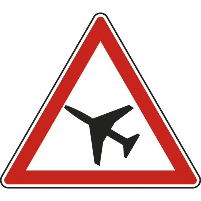 Panneau triangle Traversée d’une aire de danger aérien 700 Ecolign A23 cl2 – NADIA SIGNALISATION – TRI700E2A23