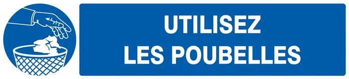 PANNEAU UTILISEZ LES POUBELLES 330X75MM TALIAPLAST – 725512