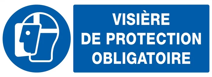 PANNEAU VISIERE DE PROTECTION OBLIGATOIRE 330X120MM TALIAPLAST – 726514
