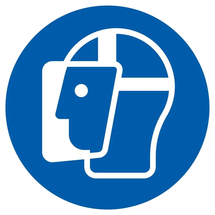 PANNEAU VISIERE DE PROTECTION OBLIGATOIRE Ø180MM TALIAPLAST – 727518