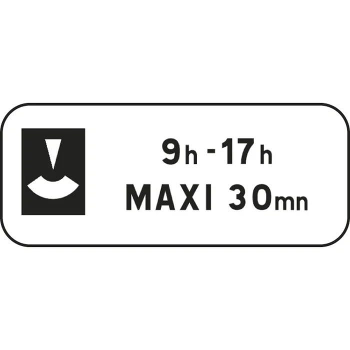 Panonceau complémentaire stationnement arrêt 350×350 Ecolign M6c2 cl2 – NADIA SIGNALISATION – PNC350350E2M6c2