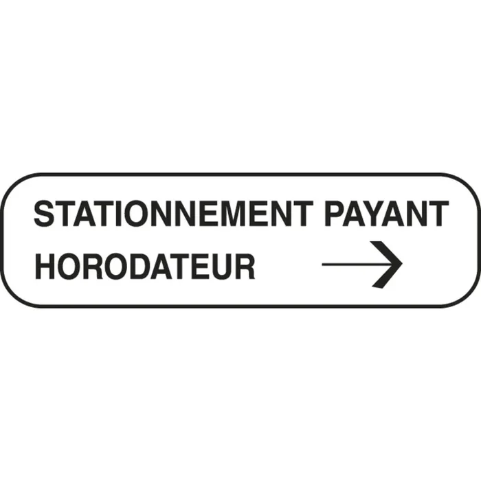 Panonceau complémentaire stationnement arrêt 500×150 Ecolign M6e ex.1 cl2 – NADIA SIGNALISATION – PNC500150E2M6ee1