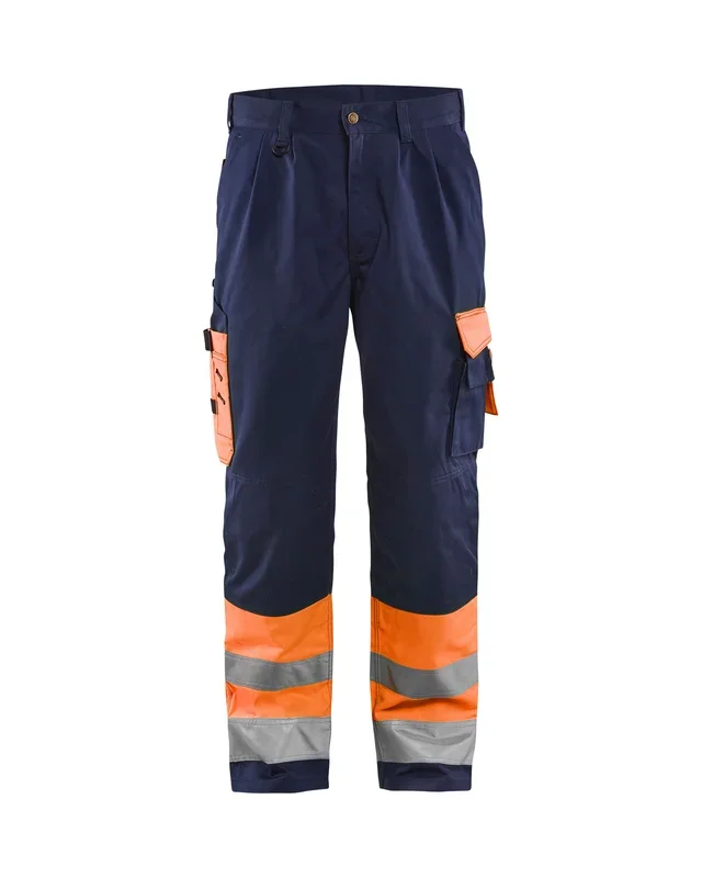 Pantalon artisan haute-visibilité Blåkläder 1584 Orange fluo/Marine Blaklader – 158418605389C