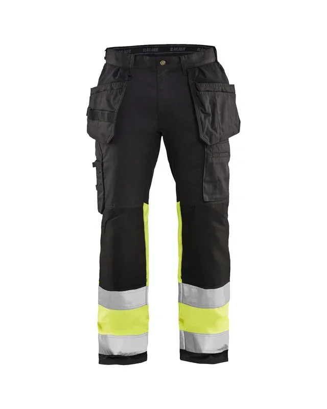Pantalon artisan haute-visibilité +stretch Blåkläder 1558 Noir/Jaune fluo Blaklader – 155818119933C