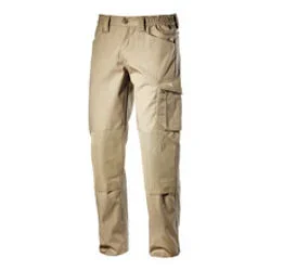 PANTALON DE TRAVAIL DIADORA BEIGE AVEC GENOUILLÈRES ROCK POLY – 160303250700