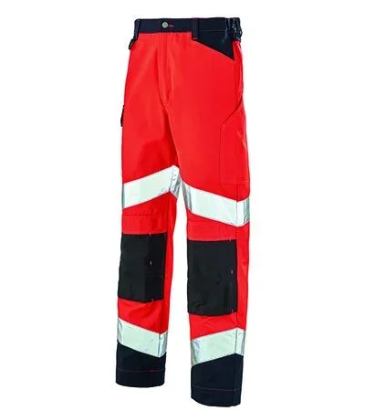 PANTALON FLUO TECH ROUGE FLUO / DARK BLUE HAUTE VISIBILITE CEPOVETT – 22-9082-8267-2098