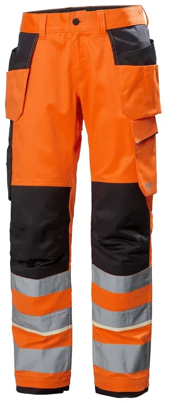 Pantalon haute visibilité Helly Hansen Hi Vis, taille 108 cm, Noir/Vert/Blanc/Jaune, Unisexe, Grande visibilité