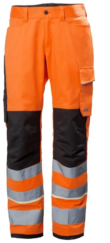 Pantalon haute visibilité Helly Hansen UC-ME, Orange/Noir, Unisexe, Imperméable
