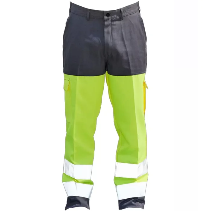 Pantalon haute visibilite Vision II – Gris et jaune fluo