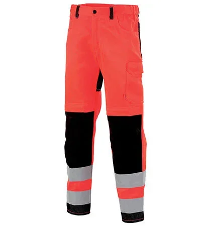 PANTALON HOMME STAR ROUGE HIVI / NOIR HAUTE VISIBILITE LAFONT – LA-1FLHCP-3-2054