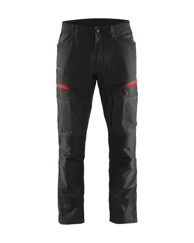 Pantalon maintenance +stretch Blåkläder 1456 Noir/Rouge Blaklader – 145618459956C