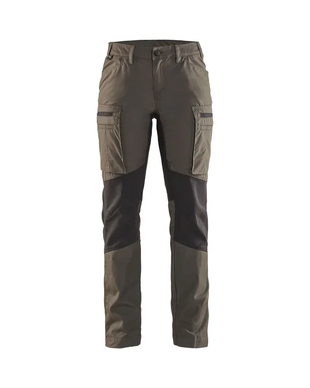 Pantalon maintenance +stretch femme Blåkläder 7159 Vert Kaki/Noir Blaklader – 715918454599C