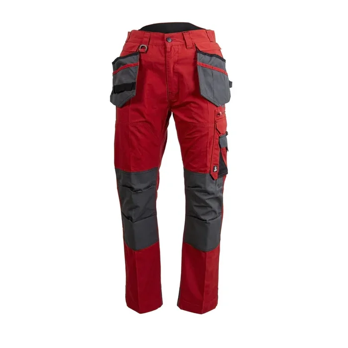 Pantalon poches volantes amovibles poches genouillères CALDEIRA ROUGE GRIS – LMA LEBEURRE – 1790