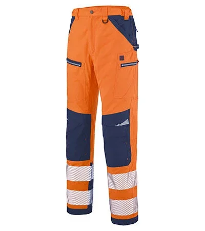 PANTALON SPANNER HV ORANGE FLUO / MARINE HAUTE VISIBILITE LAFONT – LA-1ATHHV-6-404