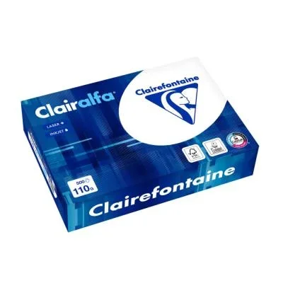 Papier Clairalfa – extra blanc – 110 g – A4 – ramette de 500 feuilles