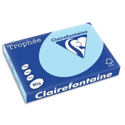 Papier couleur Trophée – bleu vif – 80 g – A3 – ramette de 500 feuilles