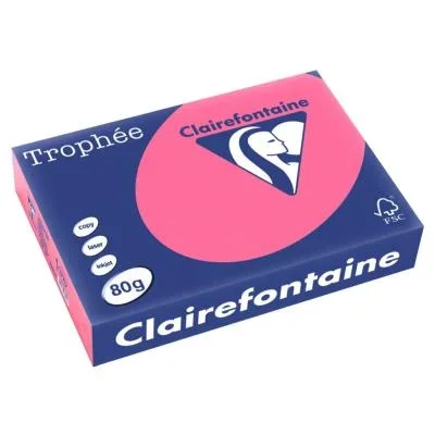 Papier couleur Trophée – rose fuchsia – 80 g – A4 – ramette de 500 feuilles