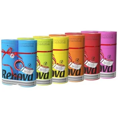 Papier toilette couleur triple épaisseur – rouleau de 180 feuilles – 6 coloris panachés – carton 6 x 6 rouleau
