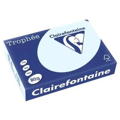 Papier Trophée – bleu – teinte pastel – 80 g – A4 – ramette de 500 feuilles