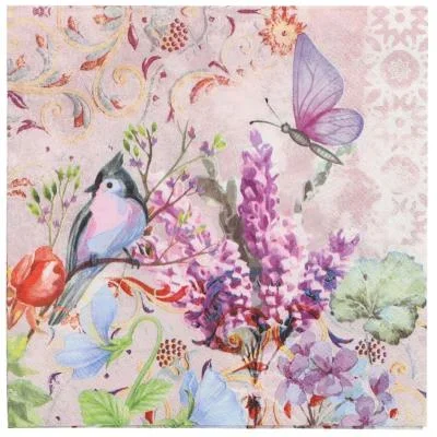 PAPSTAR Serviette à motif ‘Jardin’, 330 x 330 mm
