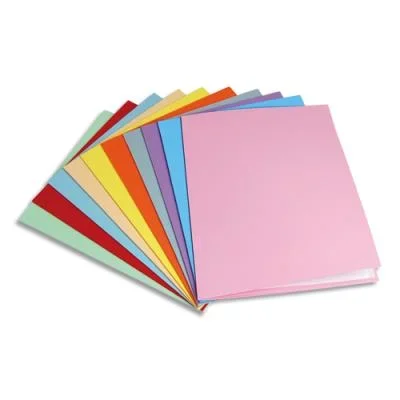 Paquet de 100 chemises 1er prix – carte recyclée 180 grammes – coloris assortis