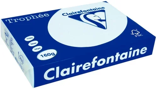 Paquet de 250 feuilles de papier 160g de format A3 bleu TROPHEE CLAIREFONTAINE