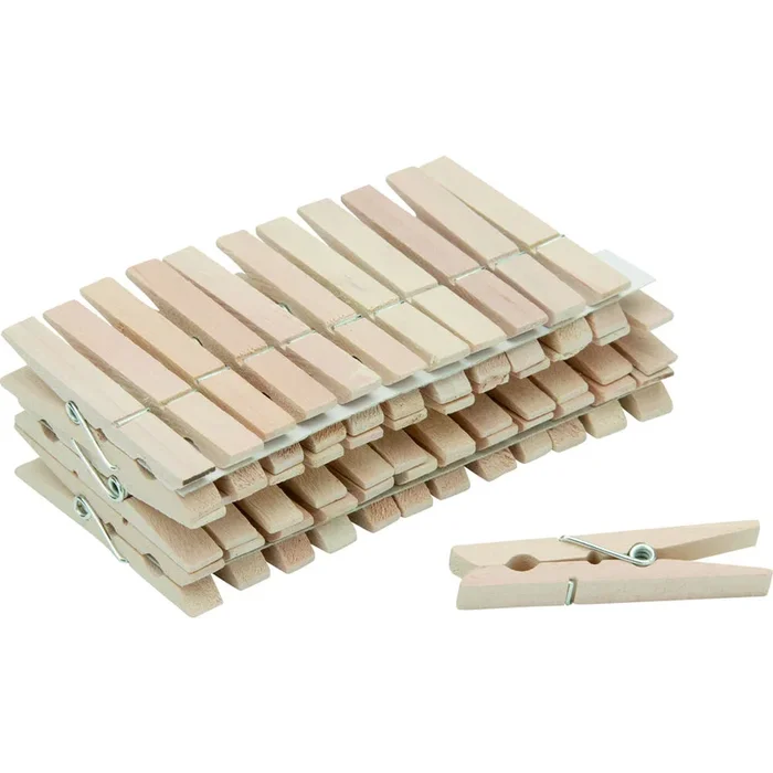 Paquet de 36 pinces à linges Tradition en bois – CASACOLOR – 449703