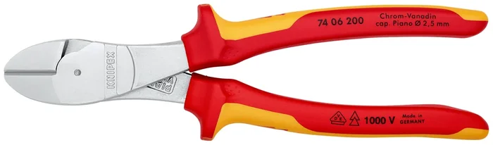 Pce cpte cte fte demult 200mm chr. 1000v KNIPEX – 74 06 200 SB