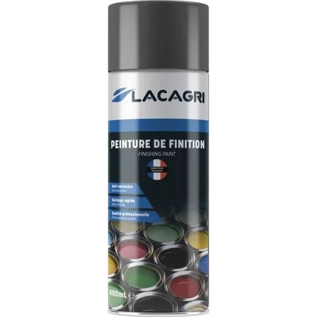 Peinture de finition gris sky aerosol 400ml lacagri