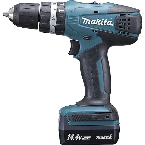 PERCEUSE A PERCUSSION MAKITA SANS FIL 14,4 V 2 BATTERIES 13 AH 10 MM – HP347DWE