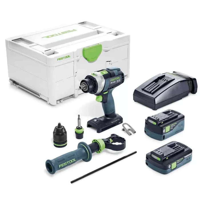 Perceuse-visseuse a percussion sans fil QUADRIVE TPC 18/4 5,0/4,0 I-Plus Festool