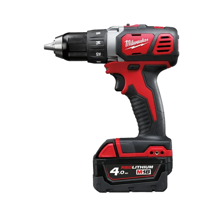 Perceuse visseuse compacte 18V MILWAUKEE avec batteries 4 Ah 60 Nm M18 BDD-402C – 4933443565