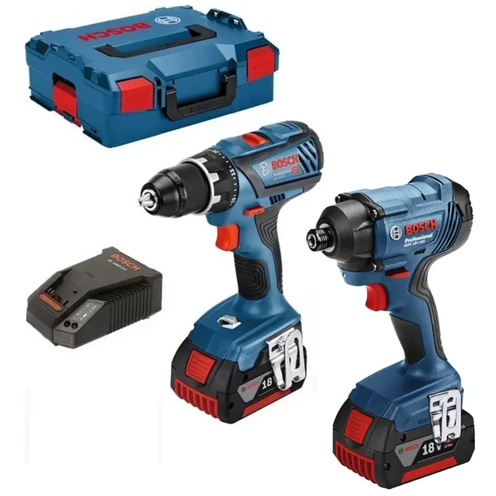 Perceuse-visseuse GSR 18V-28 + Visseuse a choc GDR 18V-160 + 2 batteries 4Ah et chargeur en L-Boxx