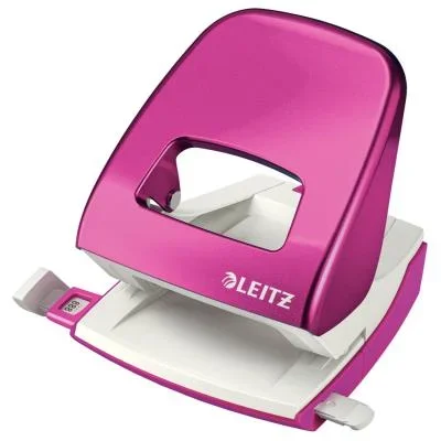 Perforateur 2 trous Leitz WOW – 30 feuilles – effort réduit de 60% – rose métallisé