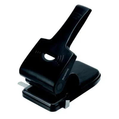 Perforateur en métal lourd – 2 trous – 65 feuilles – 80 mm – noir