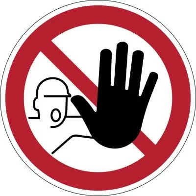 Pictogramme de signalisation au sol permanent Durable – Accès interdit – Diamètre 43 cm